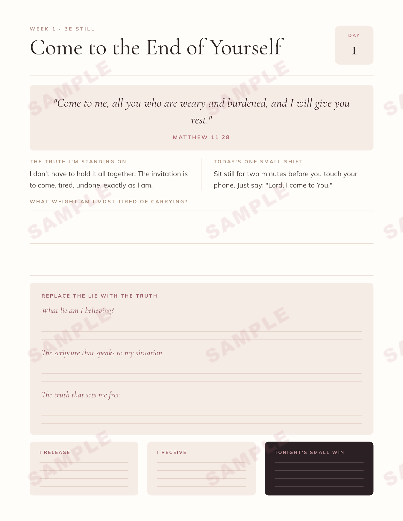 The 30-Day Reset: From Chaos to Structured Peace — Faith-First Printable Workbook & Journal