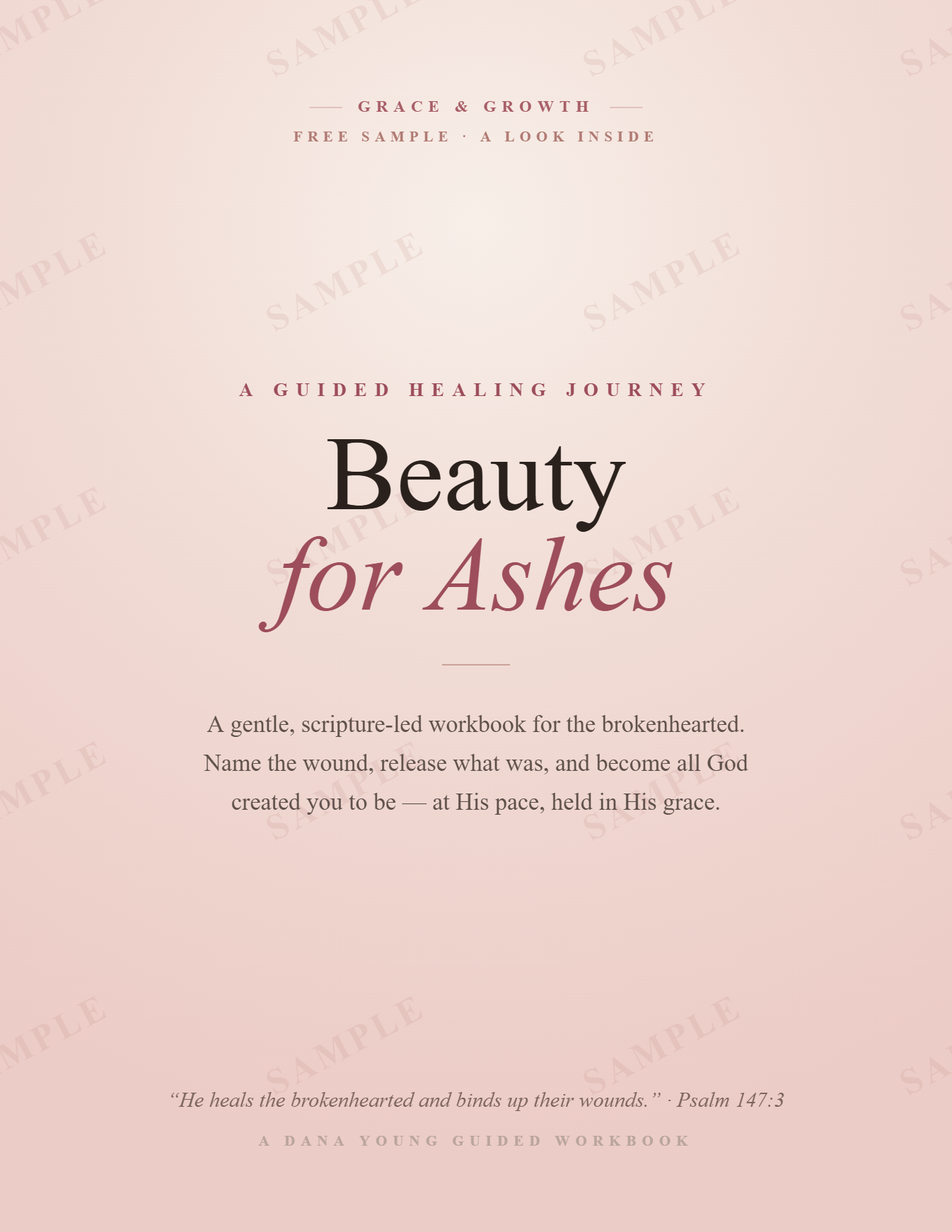 Beauty From Ashes: A Christian Healing Workbook for Women | Faith-Based Recovery, Hope & Restoration (Printable)