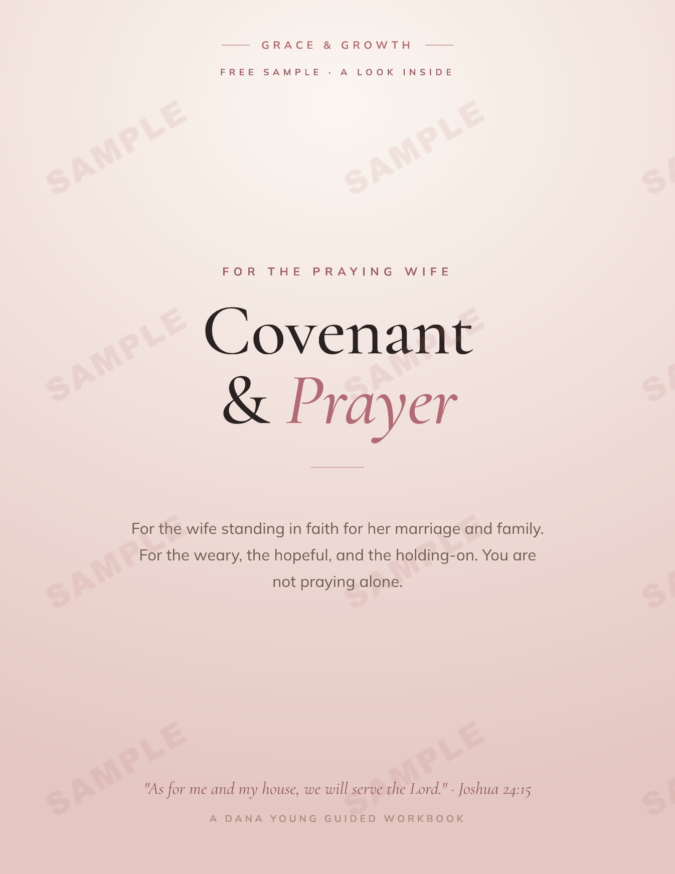 Covenant & Prayer: A Prayer Workbook for Wives | Praying for Your Marriage & Family with Strength & Hope (Printable)