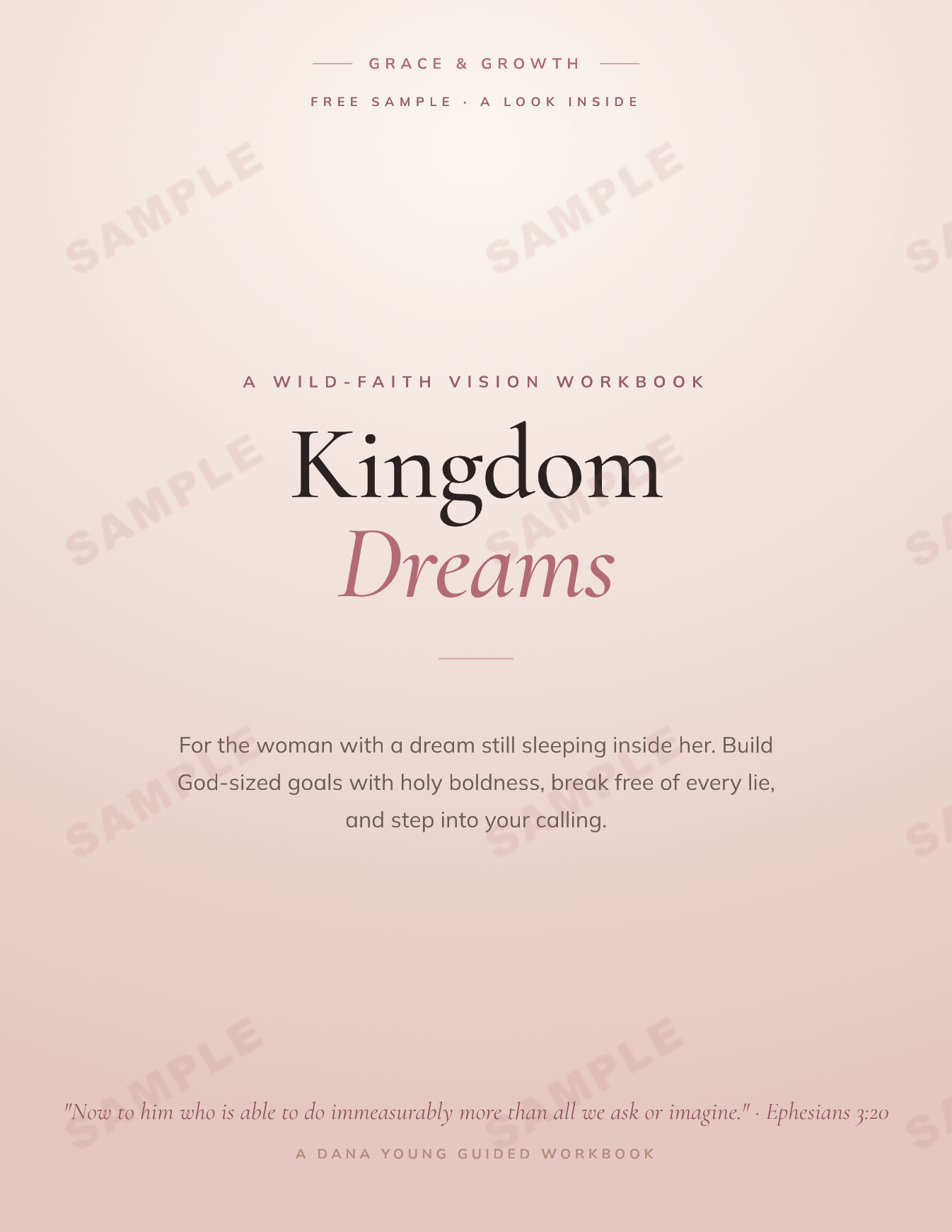 Kingdom Dreams: A Wild-Faith Vision Workbook for Christian Women | Dreams, Goals, Gifts & Holy Boldness with God as CEO (Printable)
