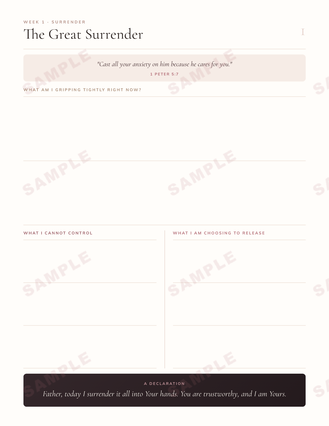 The 90-Day Prayer Journey: A 13-Week Faith Transformation Workbook & Prayer Journal (Printable)