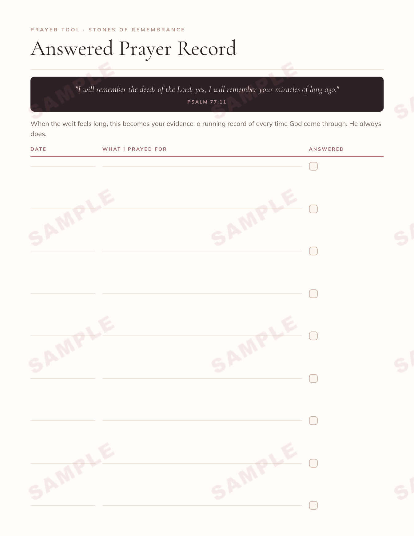 The 90-Day Prayer Journey: A 13-Week Faith Transformation Workbook & Prayer Journal (Printable)