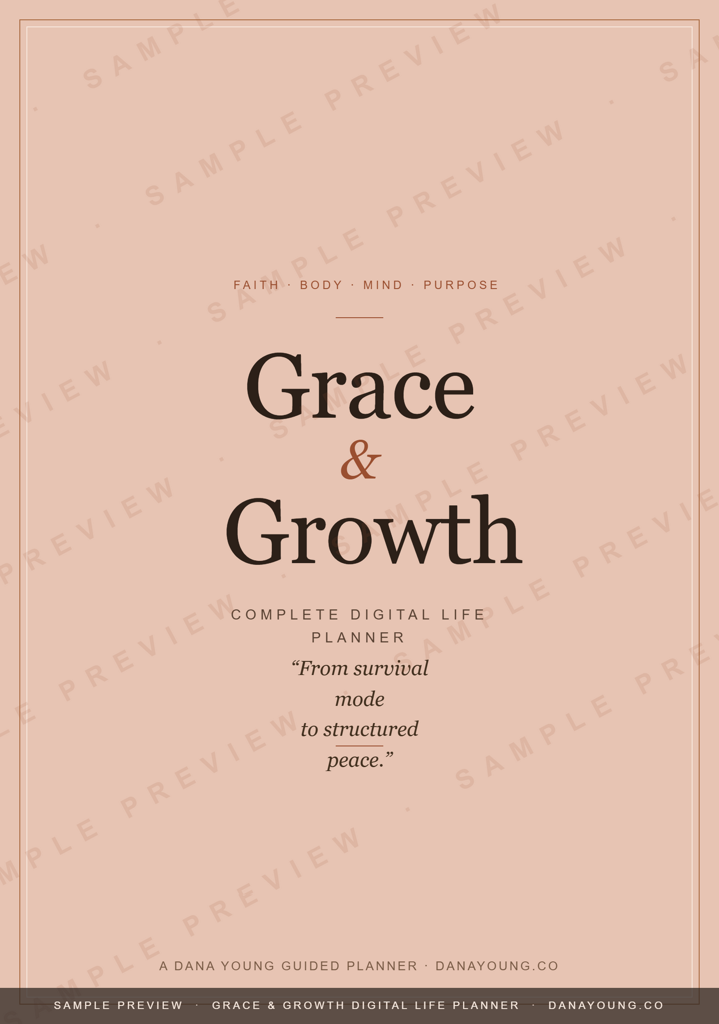 Grace & Growth Digital Life Planner - Linked Edition| Faith-Driven Planning for Women | Clickable Digital Planner | GoodNotes iPad PDF