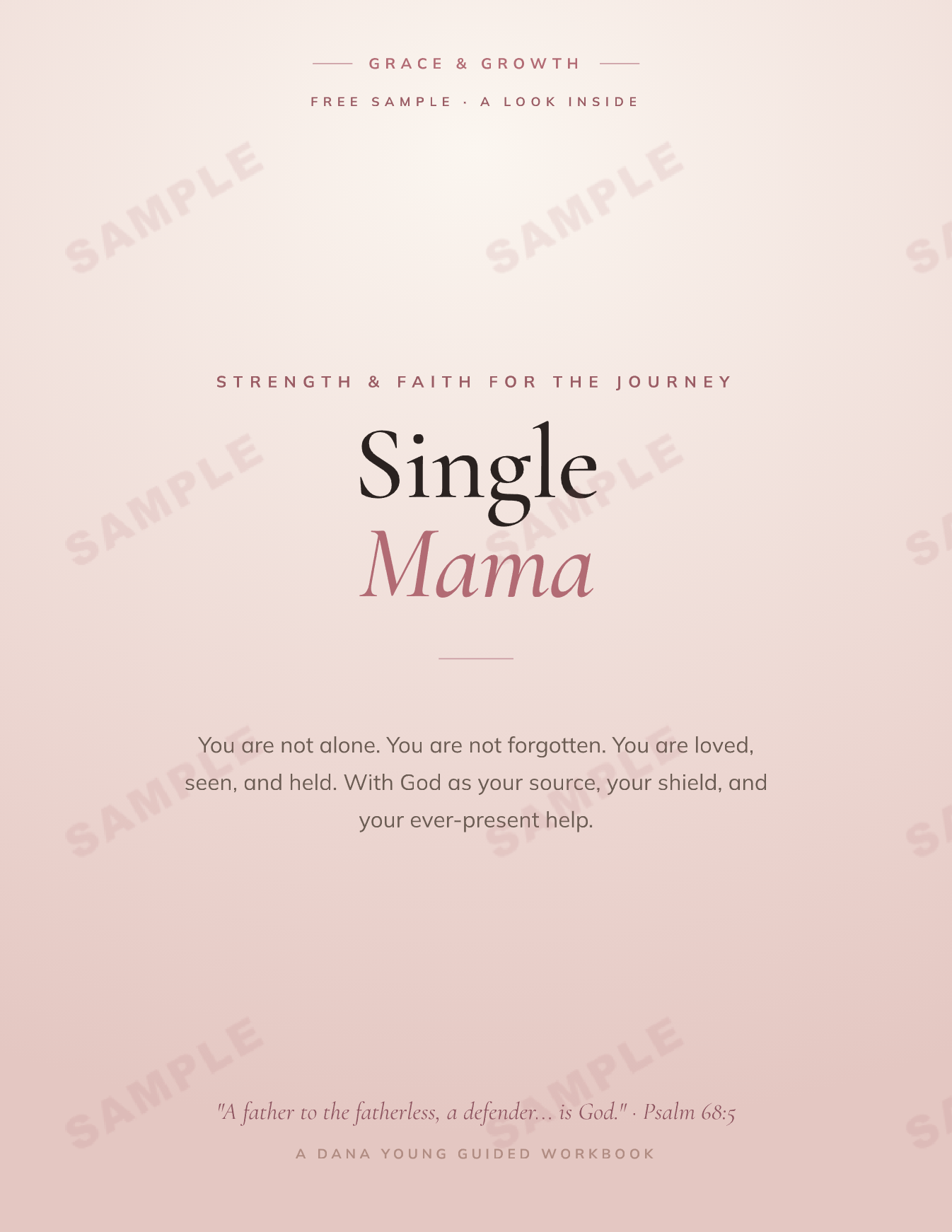 Single Mama — Strength & Faith Guided Workbook | Grace & Growth